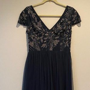 Beautiful deep, rich green formal gown.